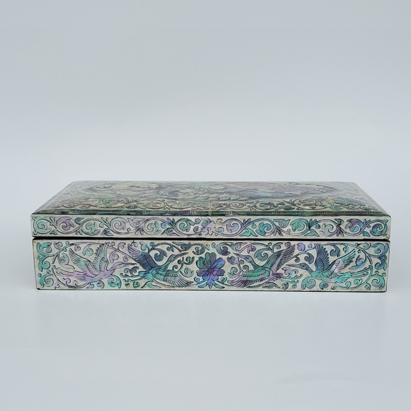 Vintage japanese mother of pearl jewelry box - Picture 4 of 11